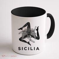 Sicilian Pride Sicilia Sicilian Flag Trinacria Faded Meaningful Gift Coffee Mug thumb 1