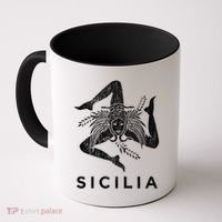 Sicilian Pride Sicilia Sicilian Flag Trinacria Faded Meaningful Gift Coffee Mug thumb 0