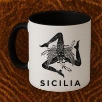 Sicilian Pride Sicilia Sicilian Flag Trinacria Faded Meaningful Gift Coffee Mug thumb 2