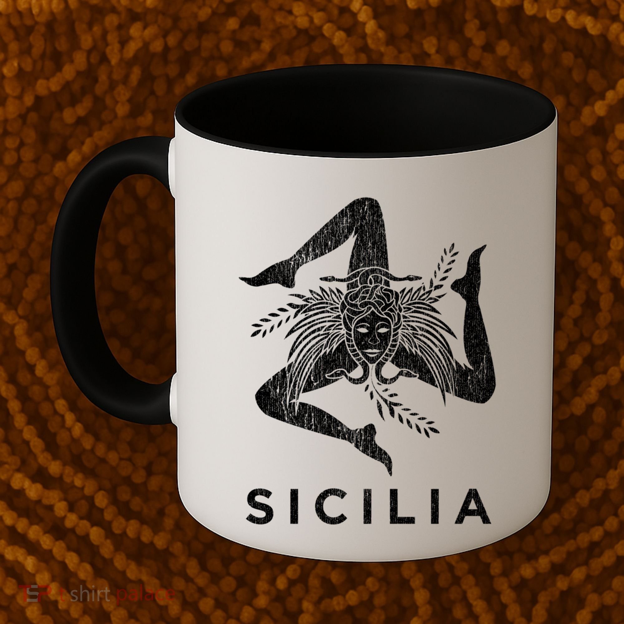 Sicilian Pride Sicilia Sicilian Flag Trinacria Faded Meaningful Gift Coffee Mug