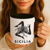 Sicilian Pride Sicilia Sicilian Flag Trinacria Faded Meaningful Gift Coffee Mug thumb 3