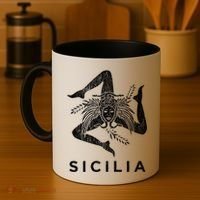 Sicilian Pride Sicilia Sicilian Flag Trinacria Faded Meaningful Gift Coffee Mug thumb 4