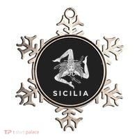 Sicilian Pride Sicilia Sicilian Flag Trinacria Faded Meaningful Gift Ornament thumb 0