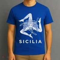 Sicilian Pride Sicilia Sicilian Flag Trinacria Faded Meaningful Gift T-Shirt thumb 3