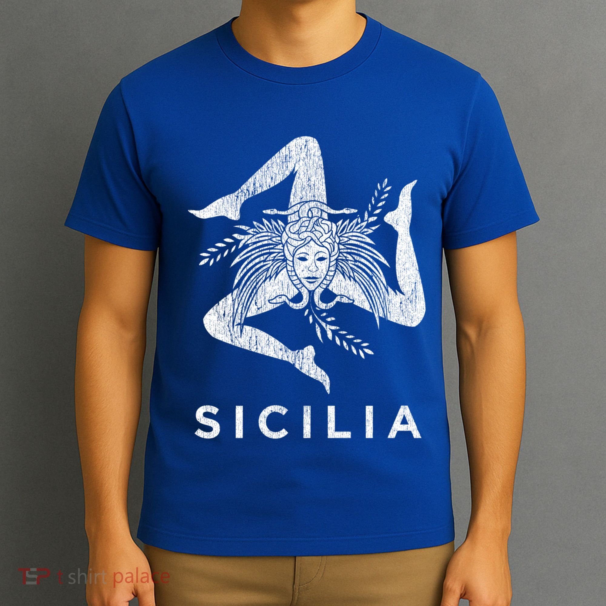 Sicilian Pride Sicilia Sicilian Flag Trinacria Faded Meaningful Gift T-Shirt