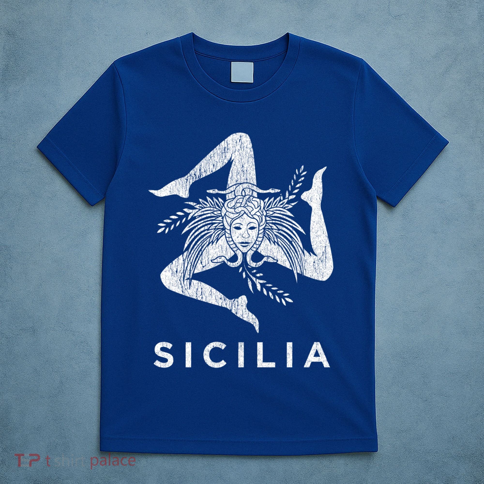 Sicilian Pride Sicilia Sicilian Flag Trinacria Faded Meaningful Gift T-Shirt