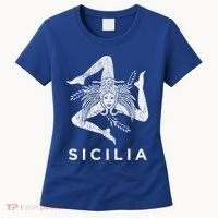 Sicilian Pride Sicilia Sicilian Flag Trinacria Faded Meaningful Gift Women's T-Shirt thumb 0
