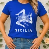 Sicilian Pride Sicilia Sicilian Flag Trinacria Faded Meaningful Gift Women's T-Shirt thumb 2
