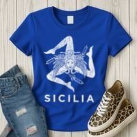 Sicilian Pride Sicilia Sicilian Flag Trinacria Faded Meaningful Gift Women's T-Shirt thumb 3