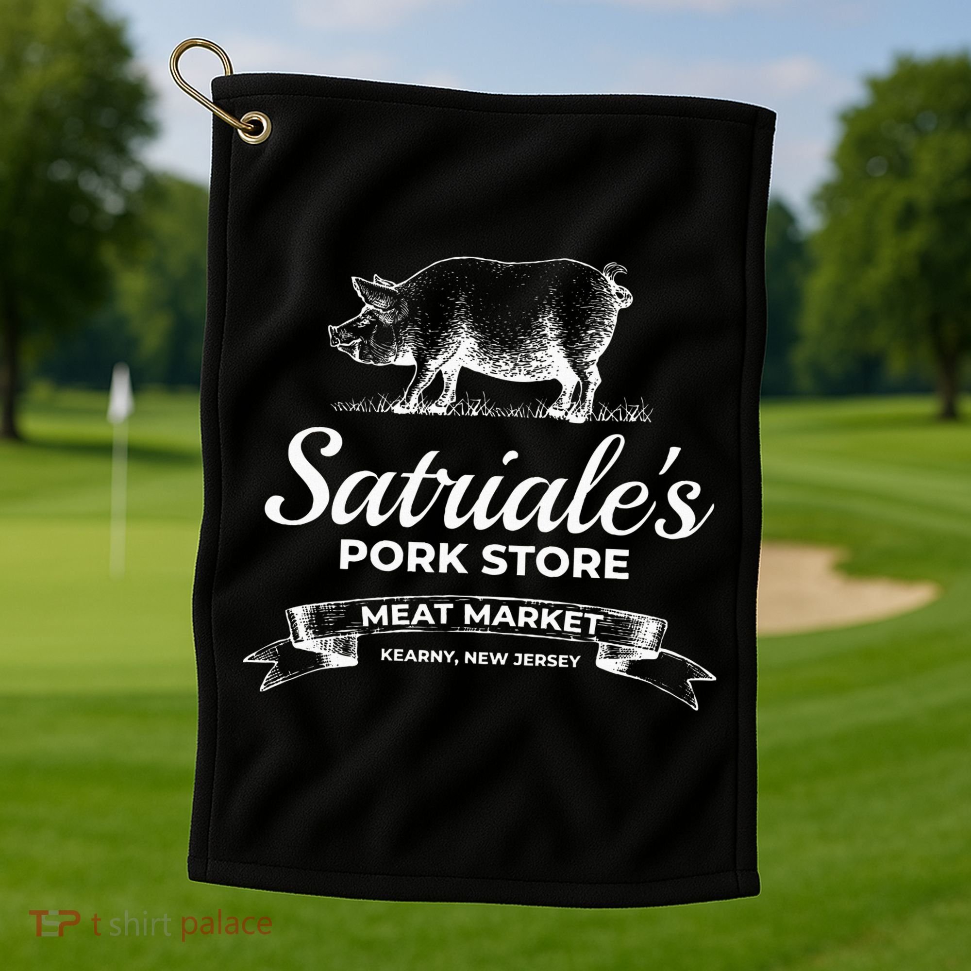 Satriale’s Pork Store Kearny New Jersey Golf Towel