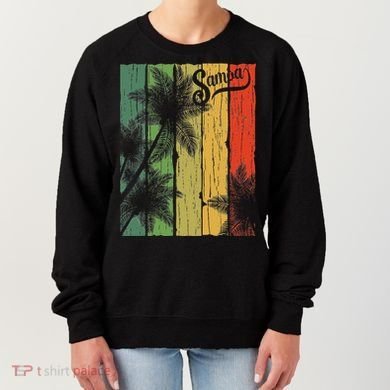 Samoa Palm Scene Casual Wear Polynesian Pride Women's Sweatshirt