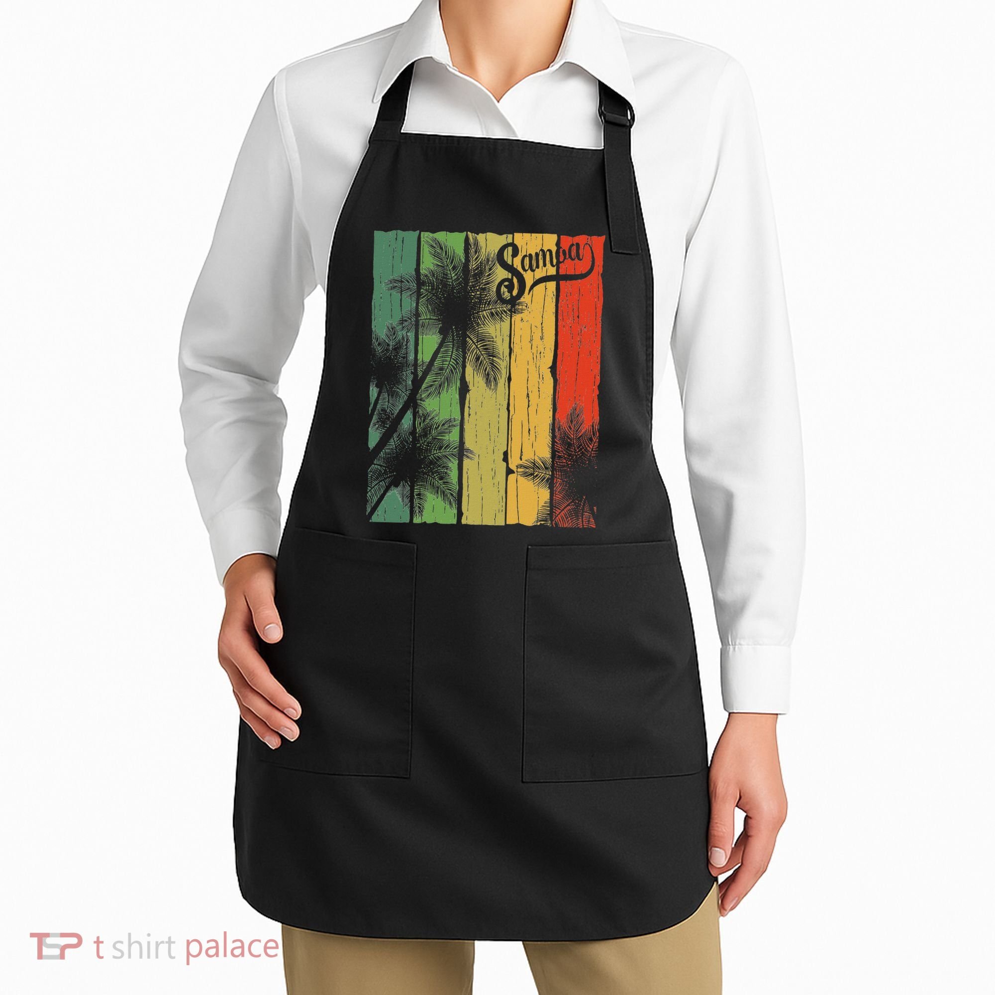 Samoa Palm Scene Casual Wear Polynesian Pride Apron