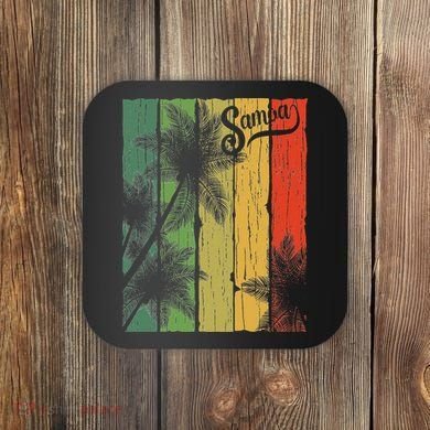 Samoa Palm Scene Casual Wear Polynesian Pride Coaster