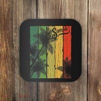 Samoa Palm Scene Casual Wear Polynesian Pride Coaster thumb 0