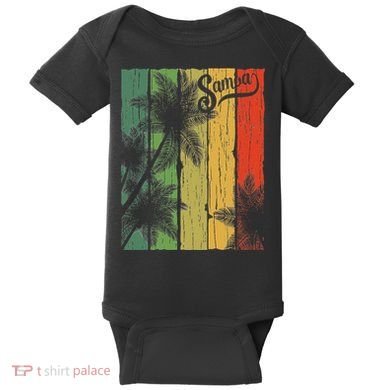 Samoa Palm Scene Casual Wear Polynesian Pride Baby Bodysuit