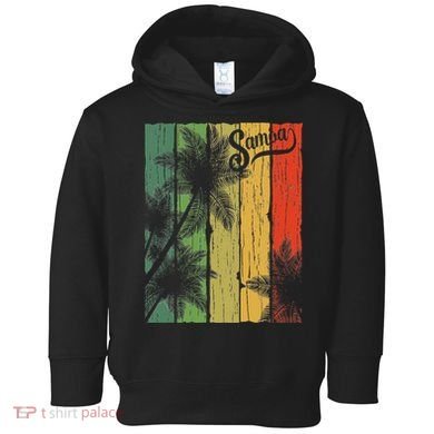 Samoa Palm Scene Casual Wear Polynesian Pride Toddler Hoodie