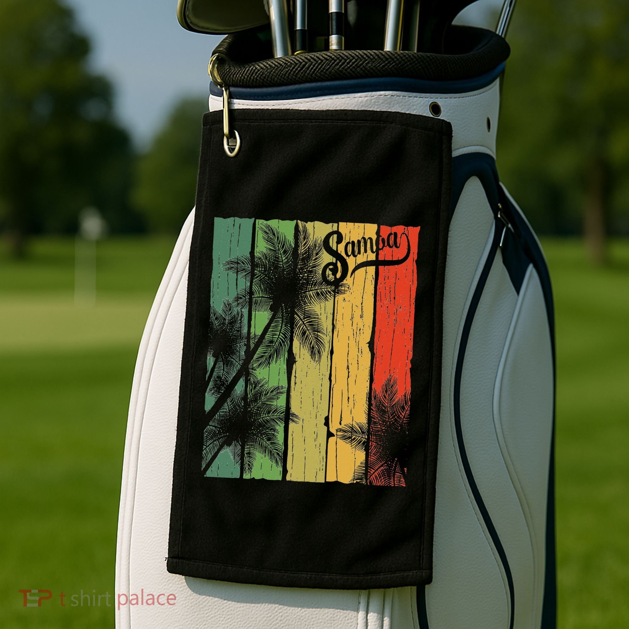 Samoa Palm Scene Casual Wear Polynesian Pride Golf Towel