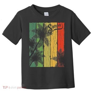Samoa Palm Scene Casual Wear Polynesian Pride Toddler T-Shirt