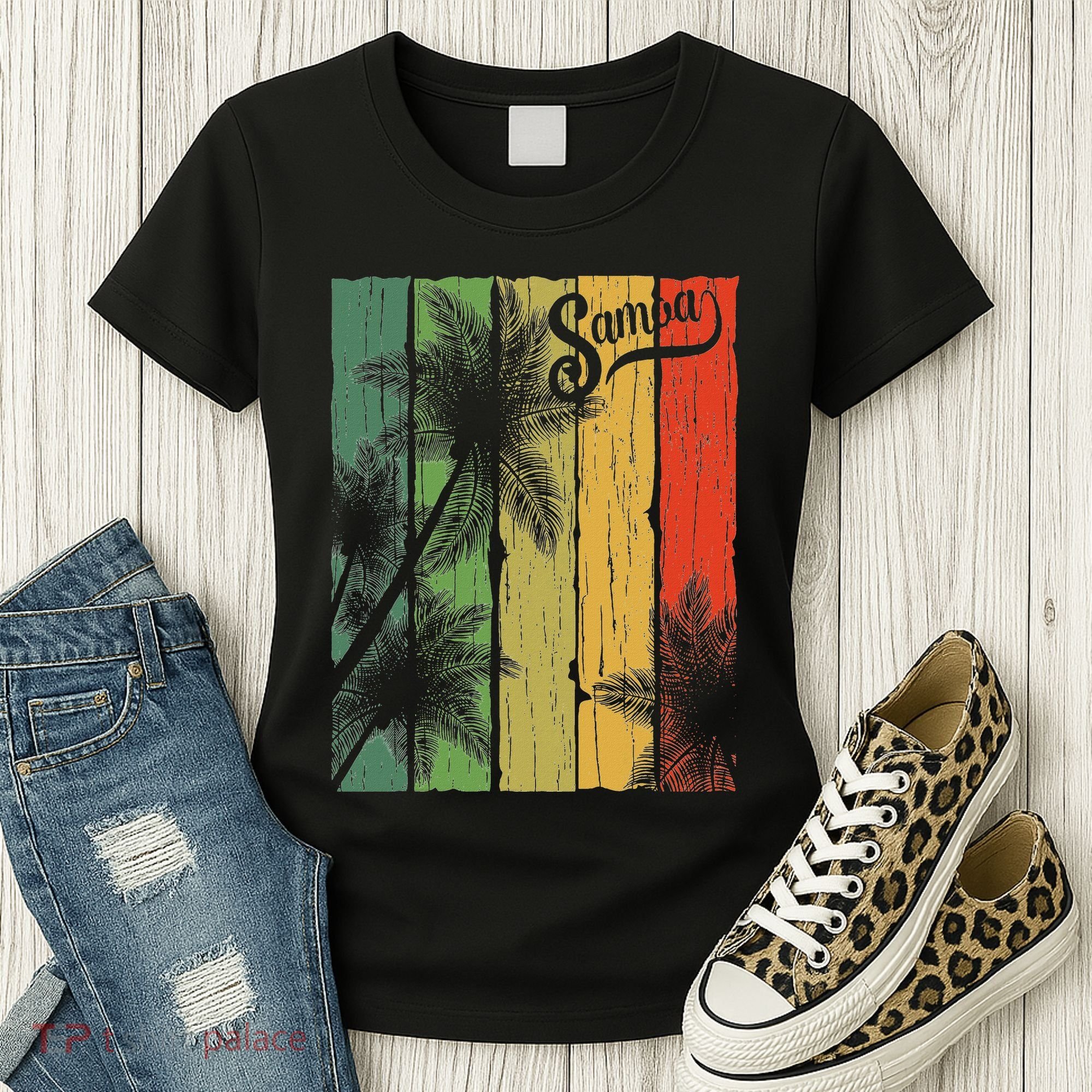Samoa Palm Scene Casual Wear Polynesian Pride Women's T-Shirt