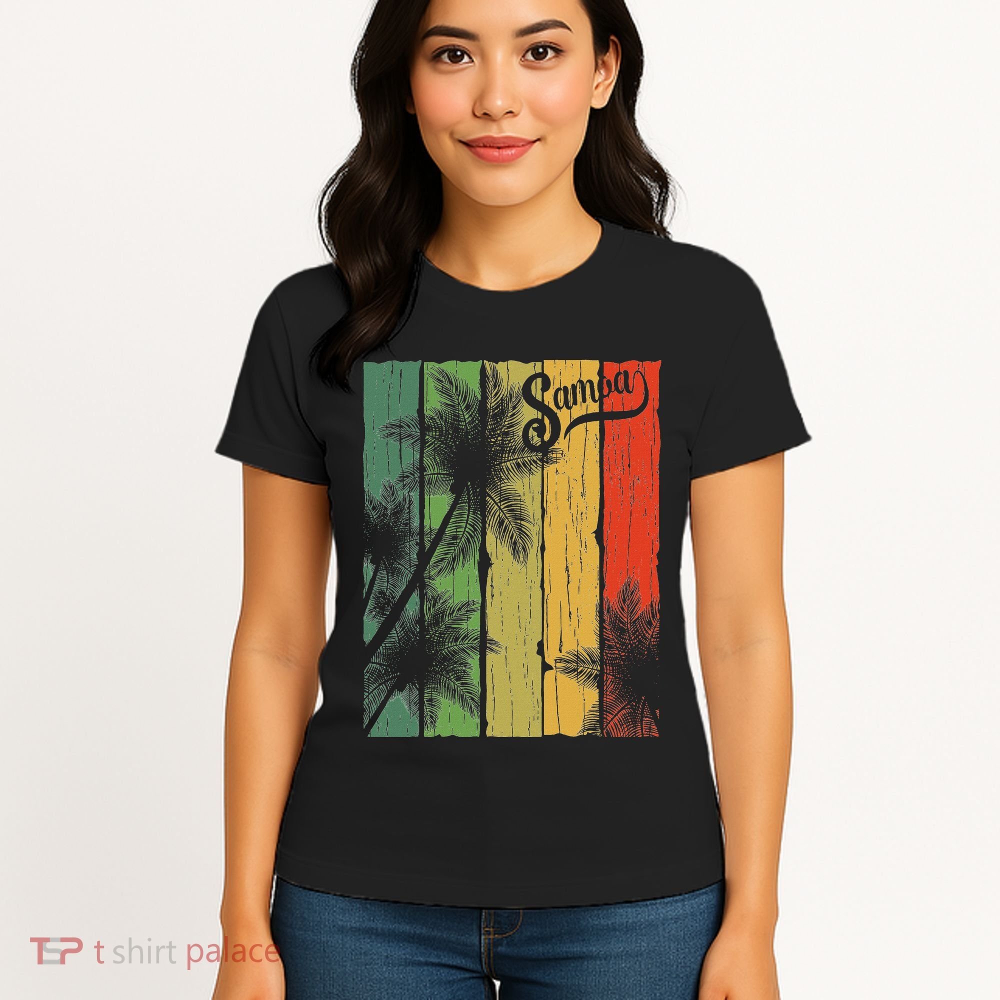 Samoa Palm Scene Casual Wear Polynesian Pride Women's T-Shirt