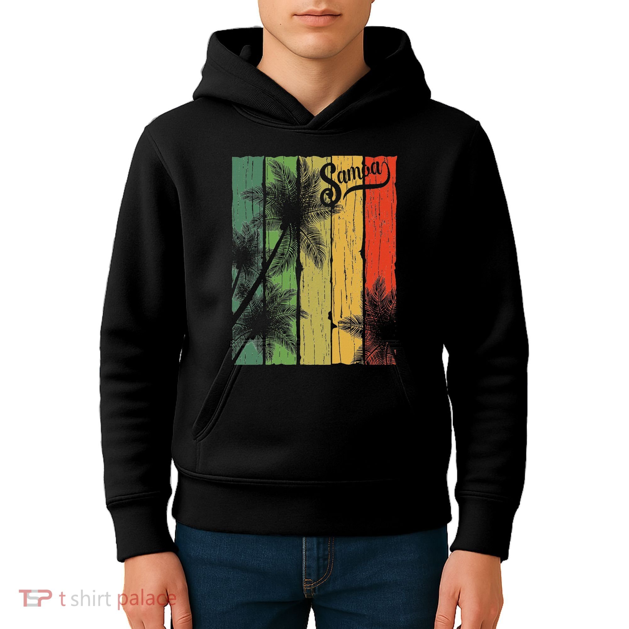 Samoa Palm Scene Casual Wear Polynesian Pride Kids Hoodie