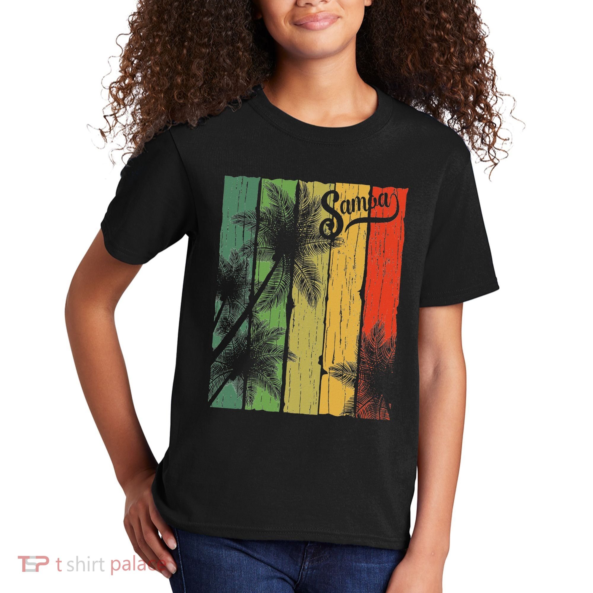 Samoa Palm Scene Casual Wear Polynesian Pride Kids T-Shirt