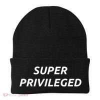 Super Privileged Social Justice Hu Rights Gift Beanie thumb 0
