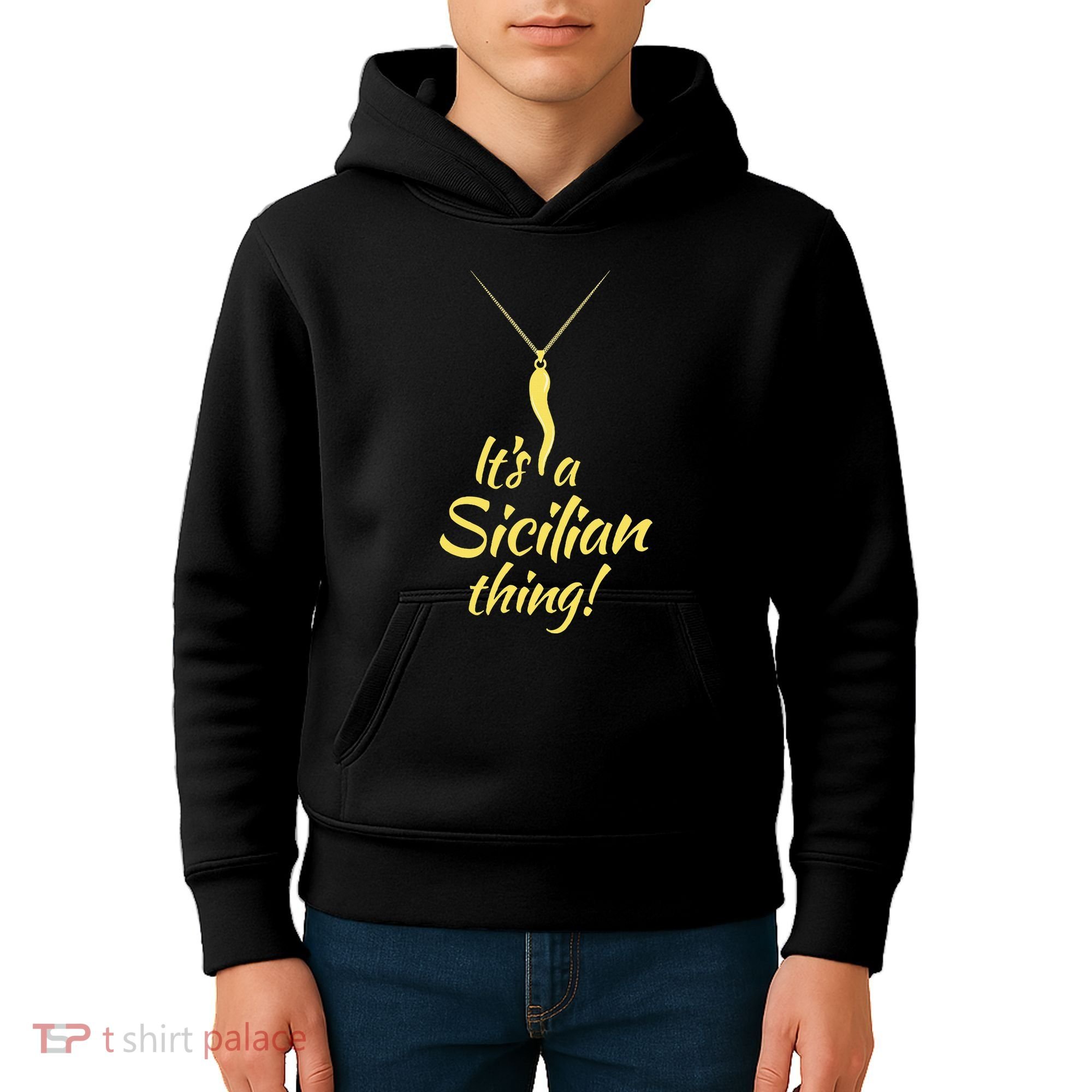 Sicilian Pride Sicilian Horn ItS And Sicilian Thing Kids Hoodie