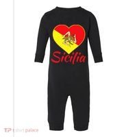 Sicilian Pride Sicilia I Love Sicily Trinacria Infant Fleece One Piece thumb 0