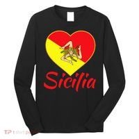 Sicilian Pride Sicilia I Love Sicily Trinacria Long Sleeve Shirt thumb 0