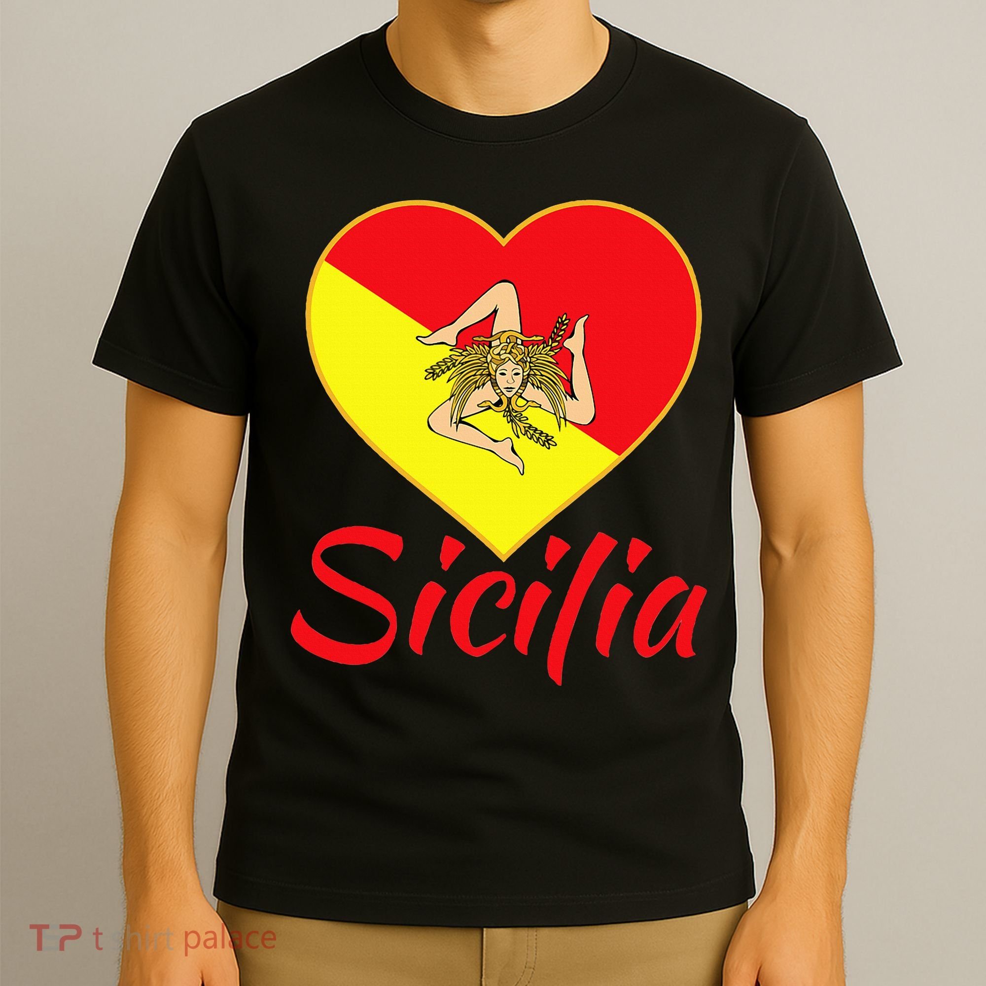 Sicilian Pride Sicilia I Love Sicily Trinacria T-Shirt