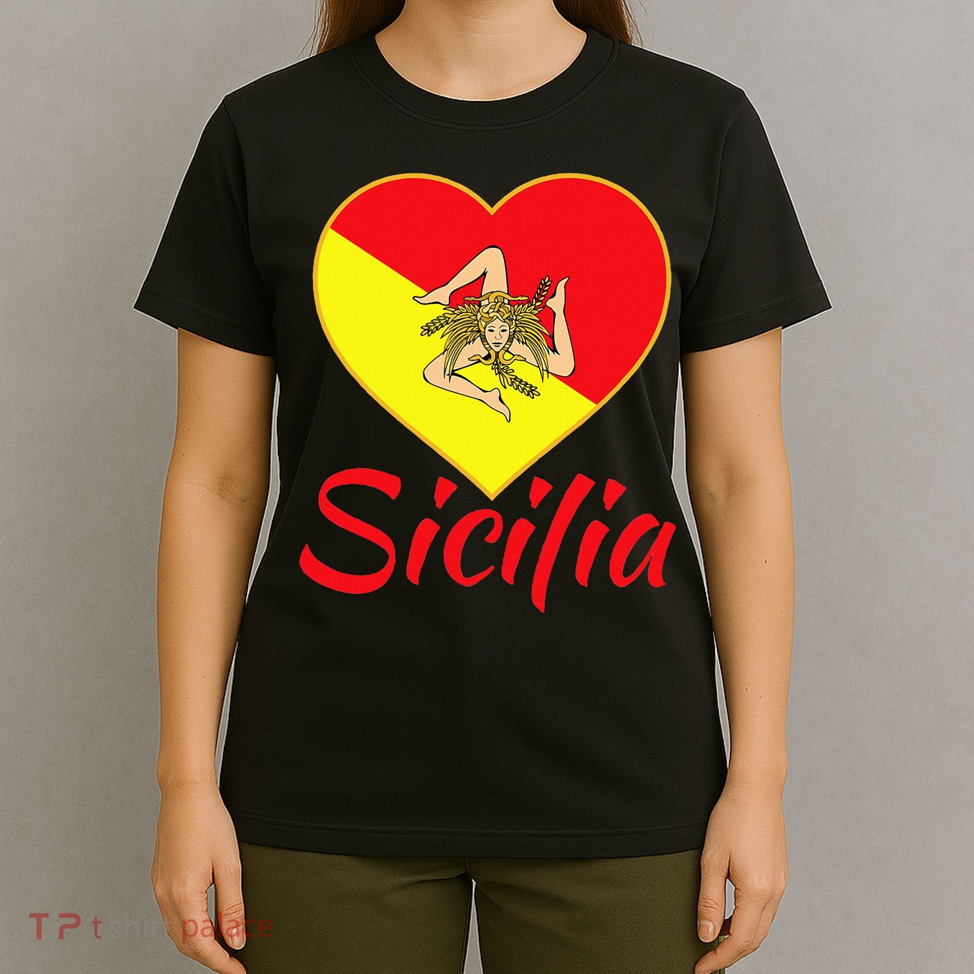 Sicilian Pride Sicilia I Love Sicily Trinacria T-Shirt