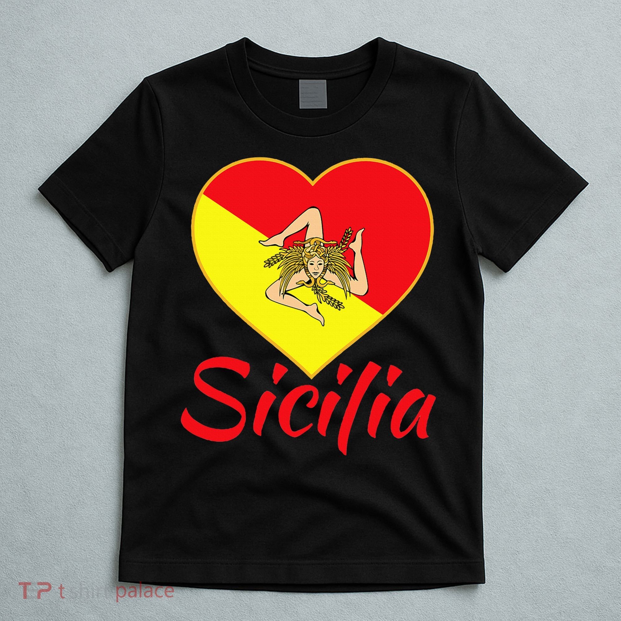 Sicilian Pride Sicilia I Love Sicily Trinacria T-Shirt