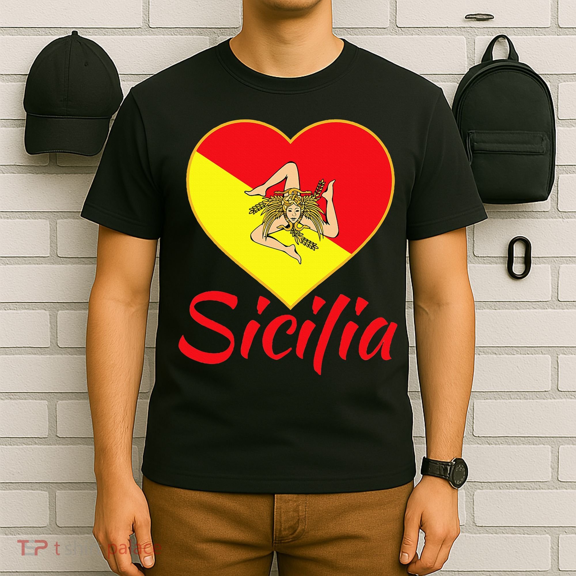 Sicilian Pride Sicilia I Love Sicily Trinacria T-Shirt