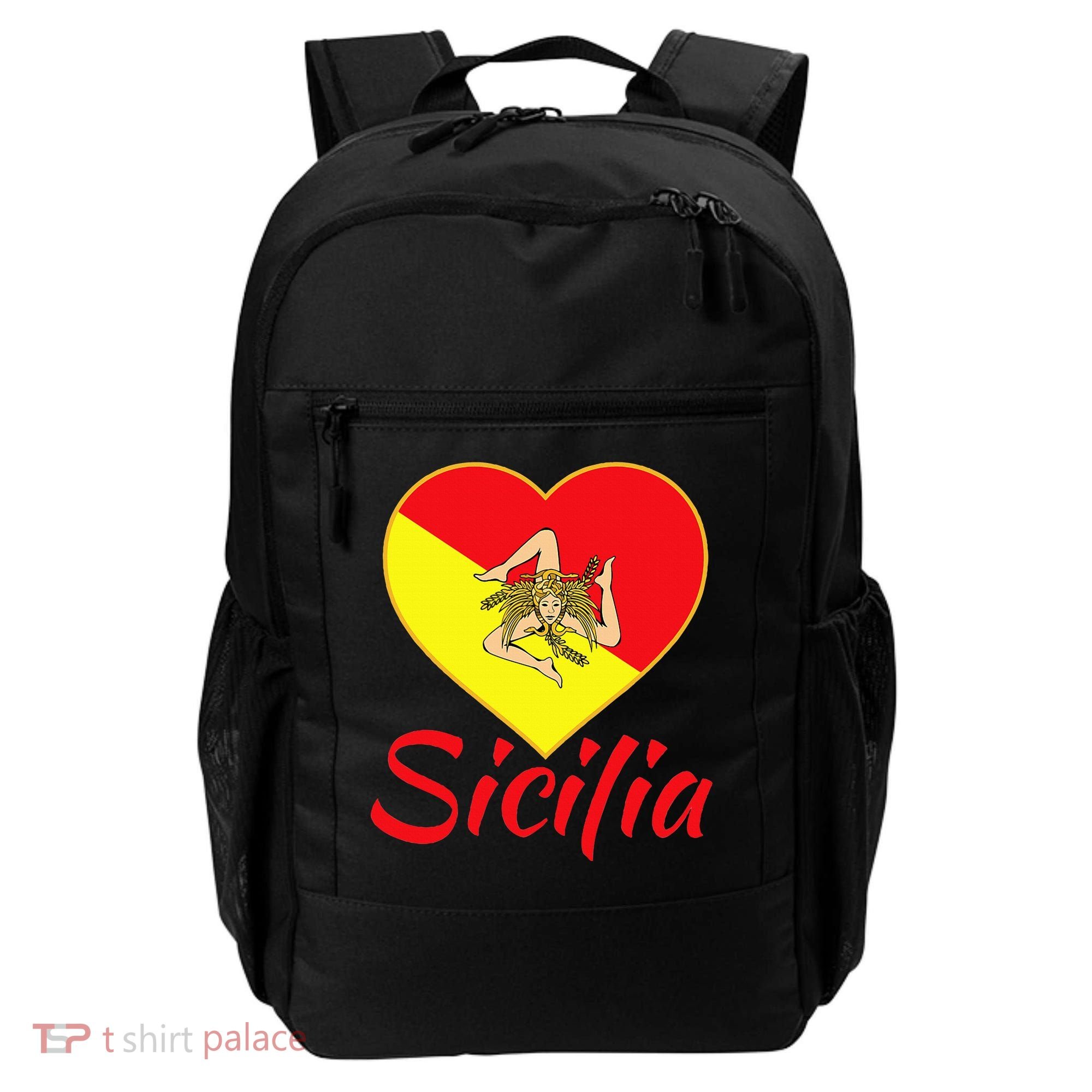 Sicilian Pride Sicilia I Love Sicily Trinacria Backpack