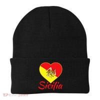 Sicilian Pride Sicilia I Love Sicily Trinacria Beanie thumb 0