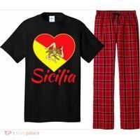 Sicilian Pride Sicilia I Love Sicily Trinacria Pajama Set thumb 0