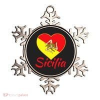 Sicilian Pride Sicilia I Love Sicily Trinacria Ornament thumb 0