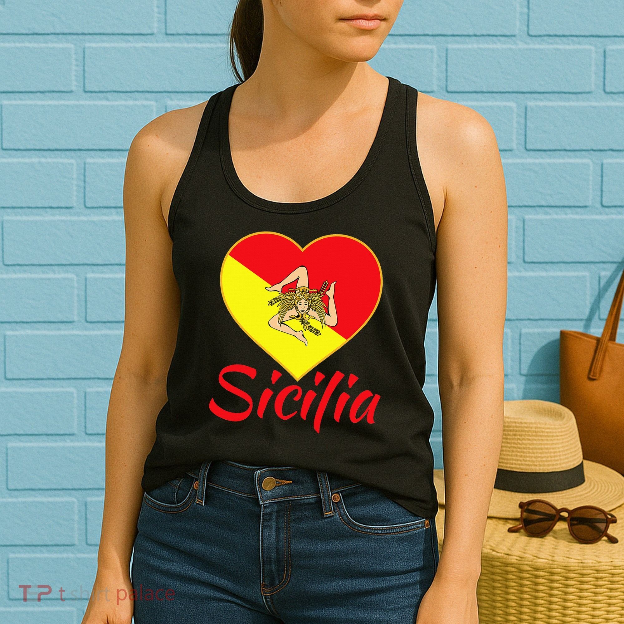 Sicilian Pride Sicilia I Love Sicily Trinacria Women's Tank Top