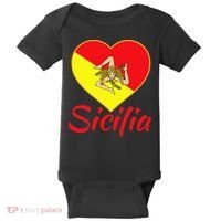 Sicilian Pride Sicilia I Love Sicily Trinacria Baby Bodysuit thumb 0