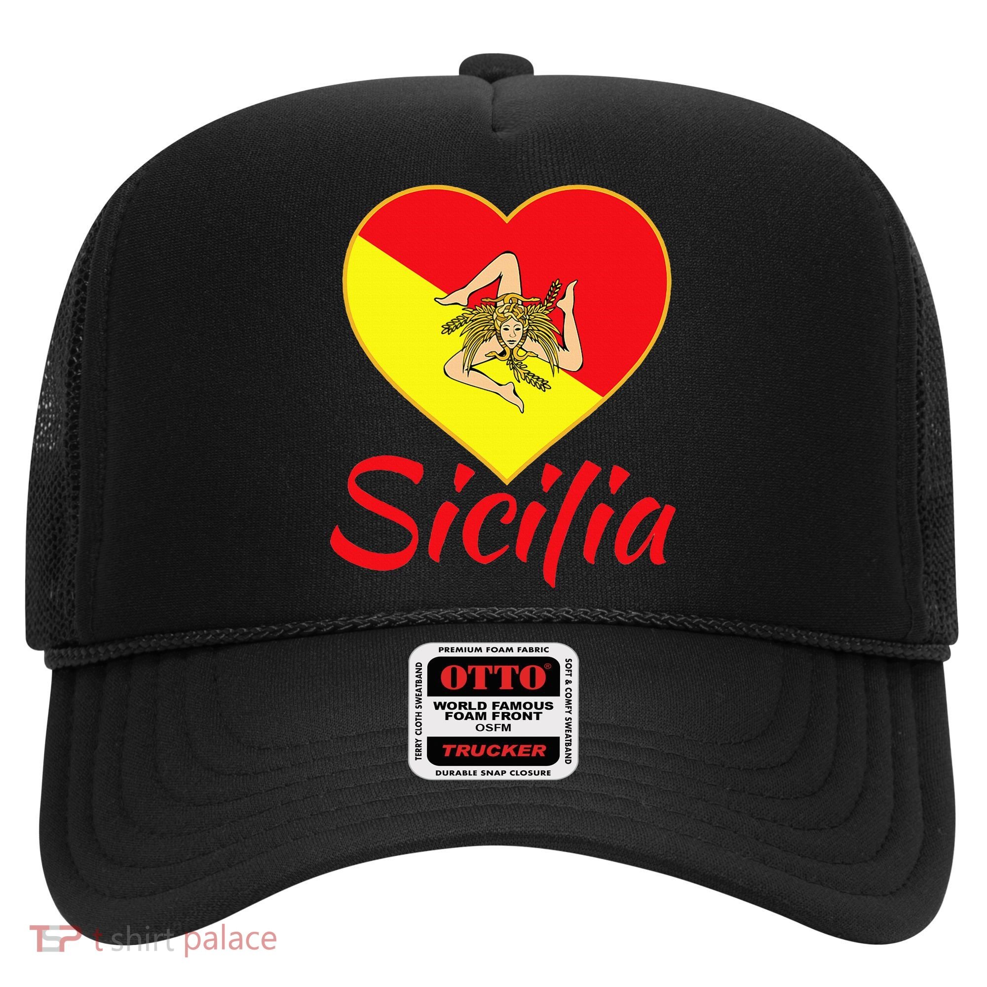 Sicilian Pride Sicilia I Love Sicily Trinacria Hat