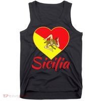 Sicilian Pride Sicilia I Love Sicily Trinacria Tank Top thumb 0