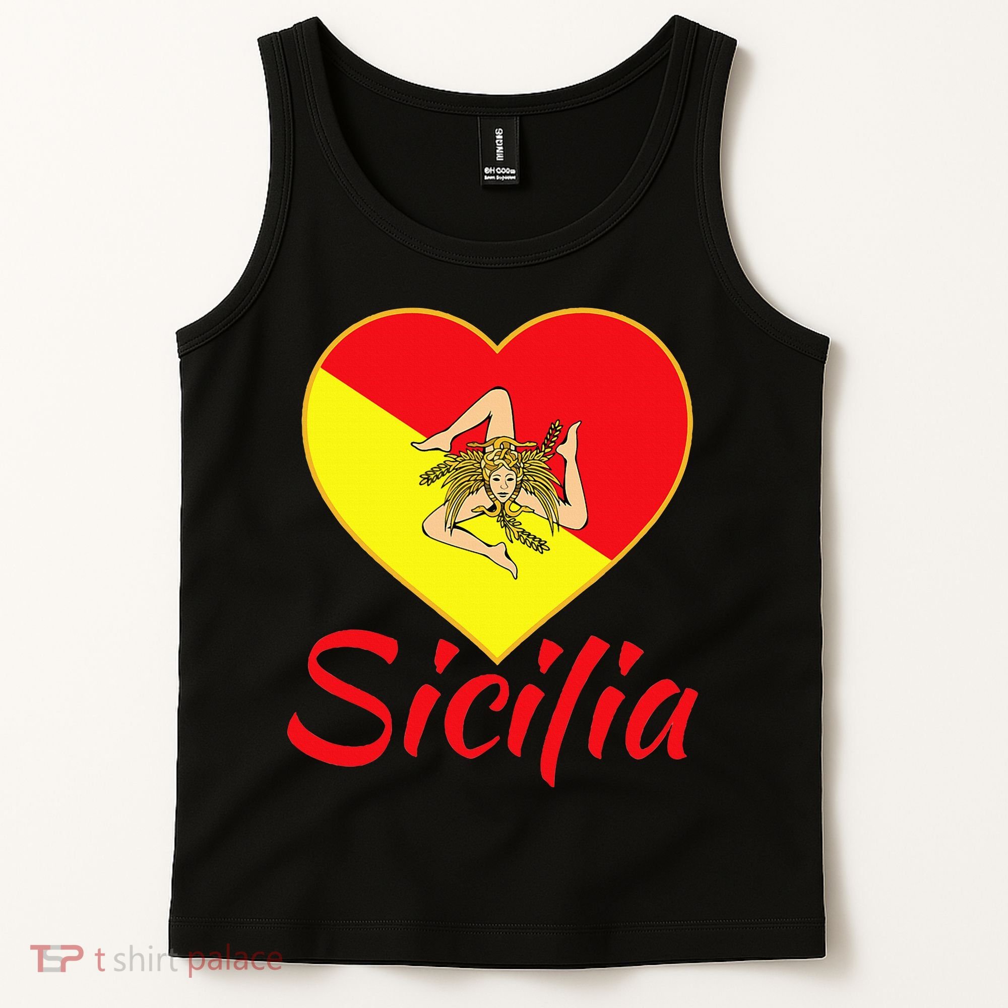 Sicilian Pride Sicilia I Love Sicily Trinacria Tank Top