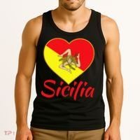 Sicilian Pride Sicilia I Love Sicily Trinacria Tank Top thumb 3