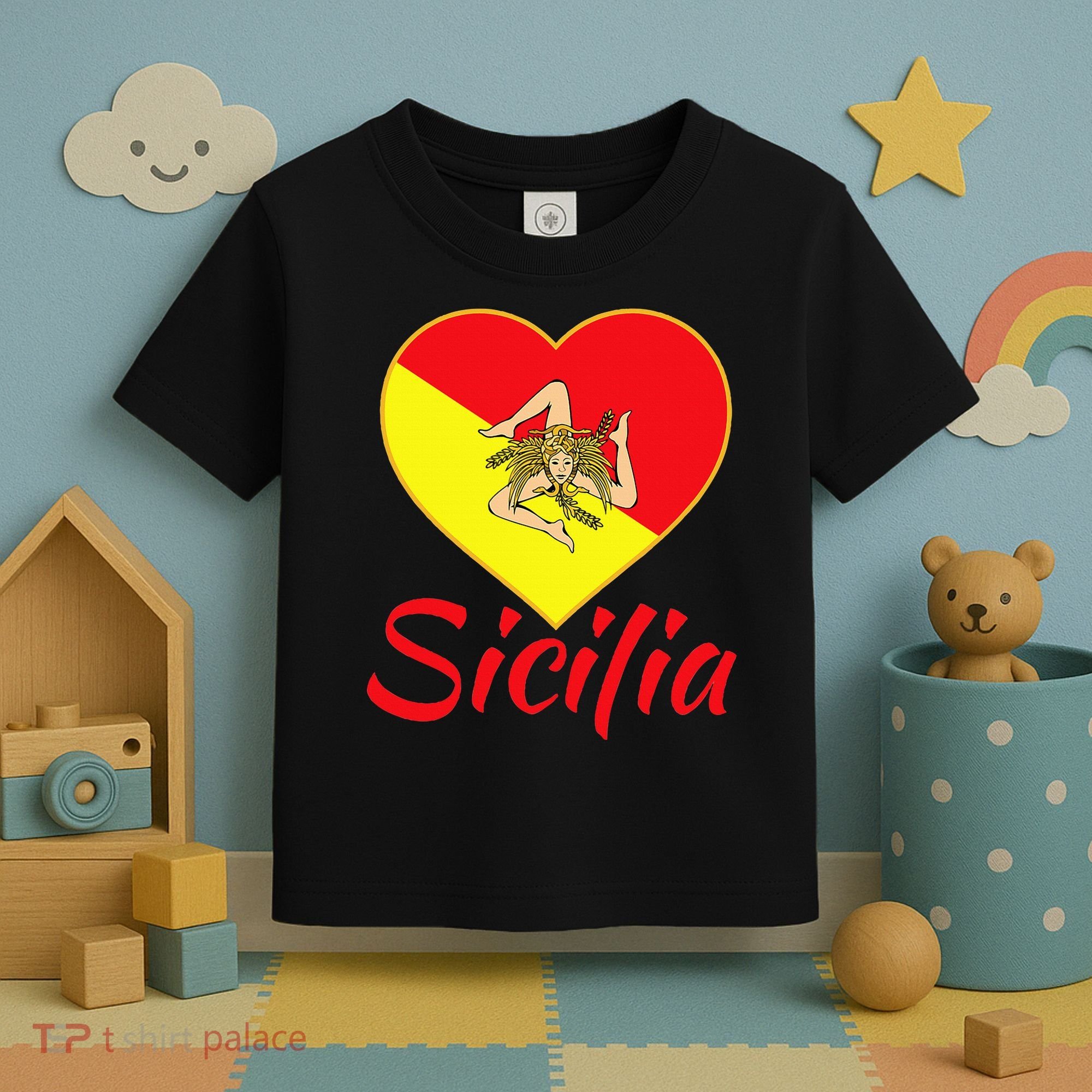 Sicilian Pride Sicilia I Love Sicily Trinacria Toddler T-Shirt