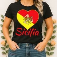 Sicilian Pride Sicilia I Love Sicily Trinacria Women's T-Shirt thumb 2