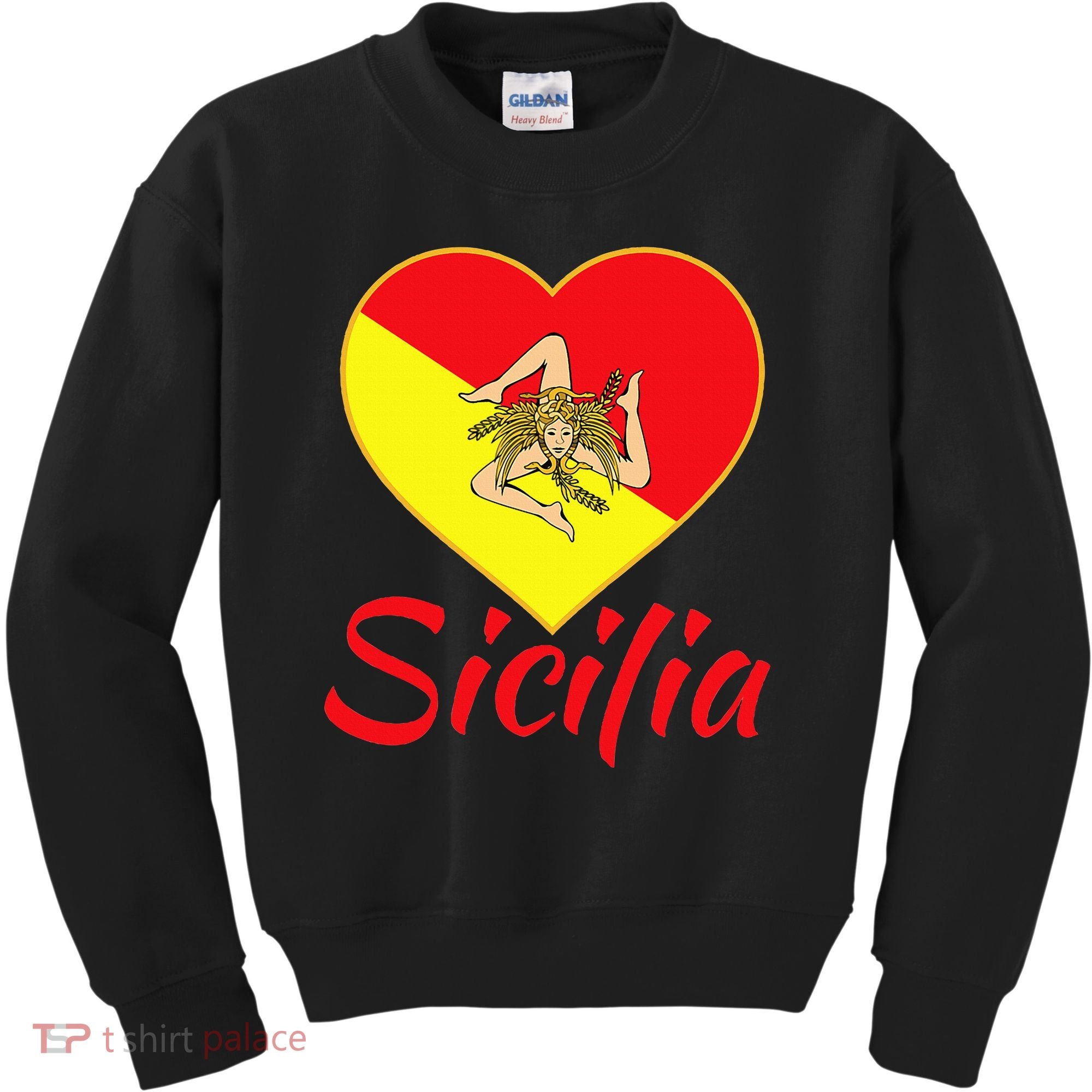 Sicilian Pride Sicilia I Love Sicily Trinacria Kids Sweatshirt