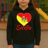 Sicilian Pride Sicilia I Love Sicily Trinacria Kids Hoodie thumb 3