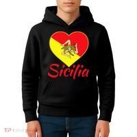 Sicilian Pride Sicilia I Love Sicily Trinacria Kids Hoodie thumb 4