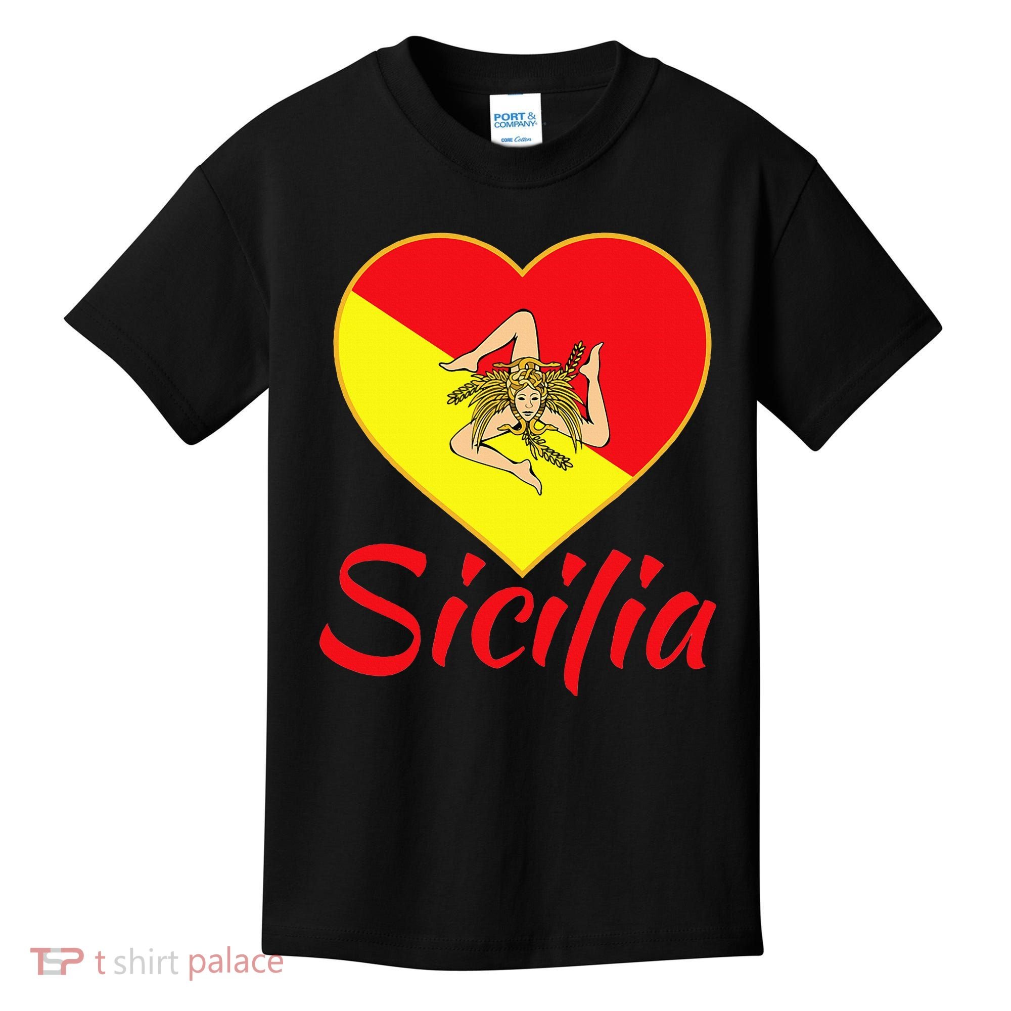 Sicilian Pride Sicilia I Love Sicily Trinacria Kids T-Shirt